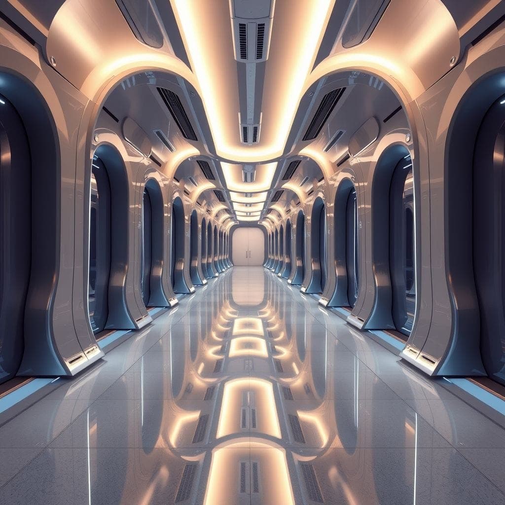 Futuristic Hallway design example 3
