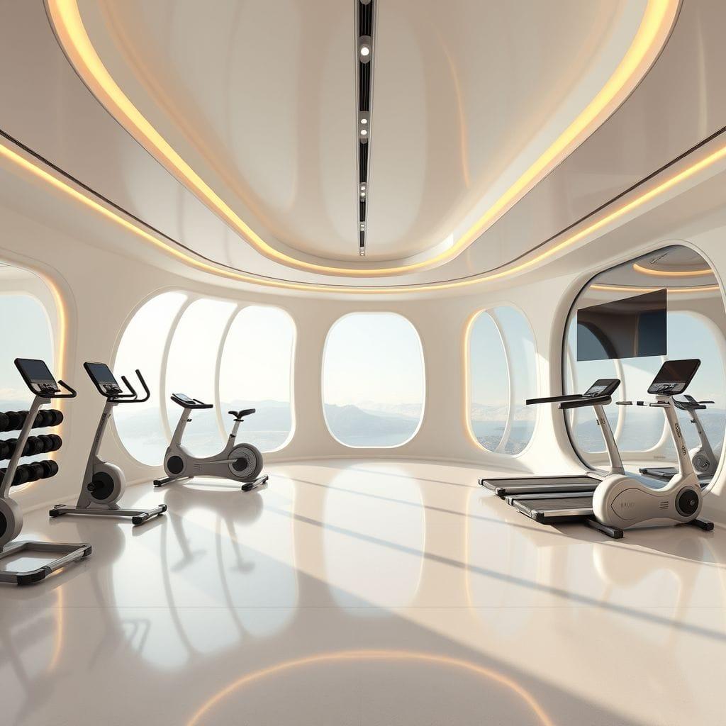 Futuristic Home Gym design example 1