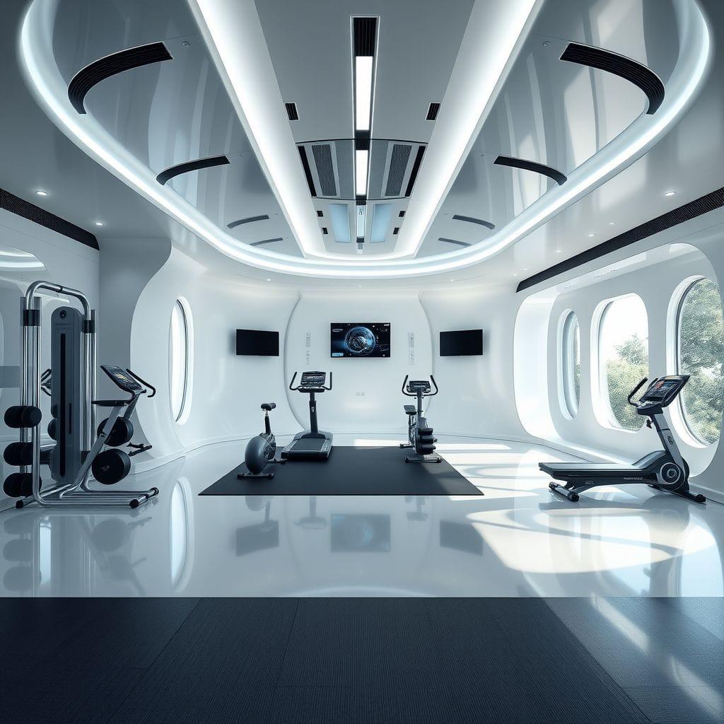 Futuristic Home Gym design example 2