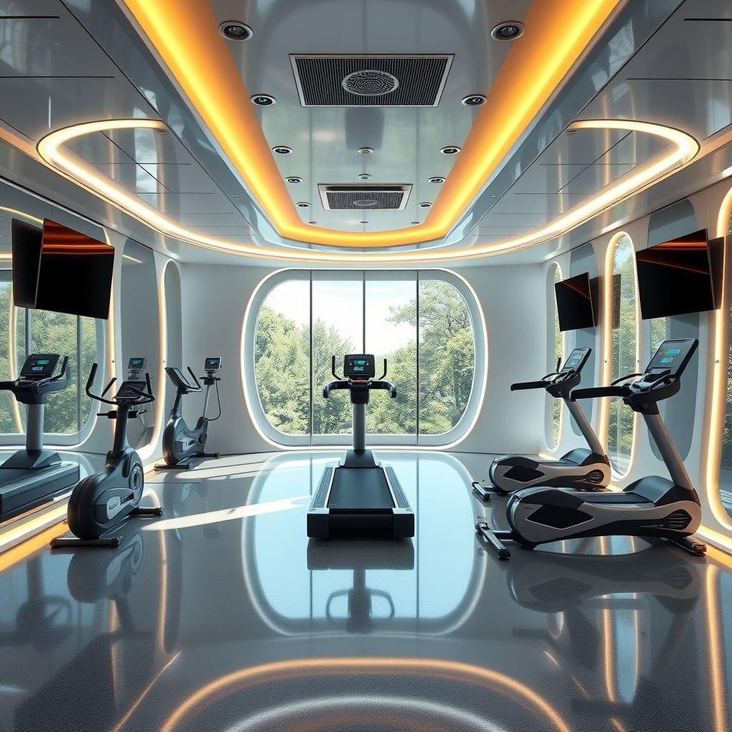Futuristic Home Gym design example 3