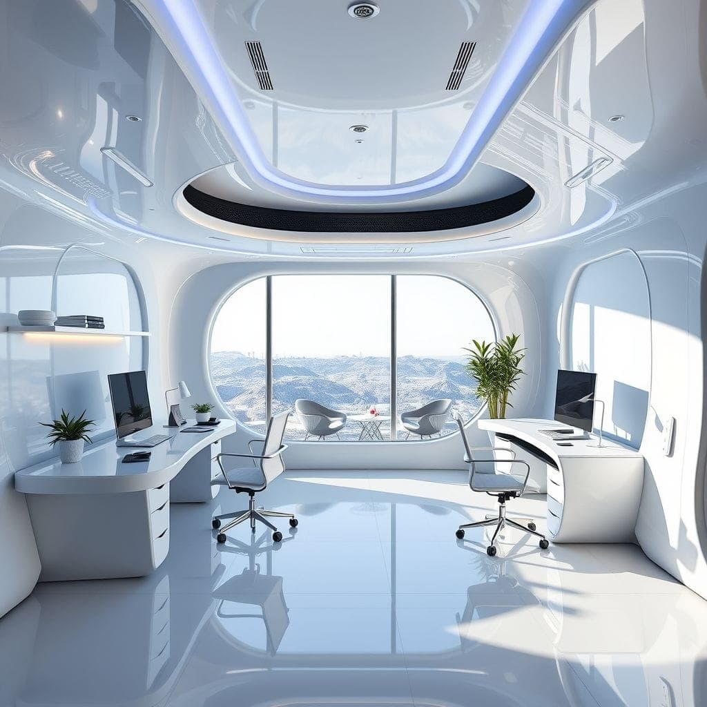 Futuristic Home Office design example 1