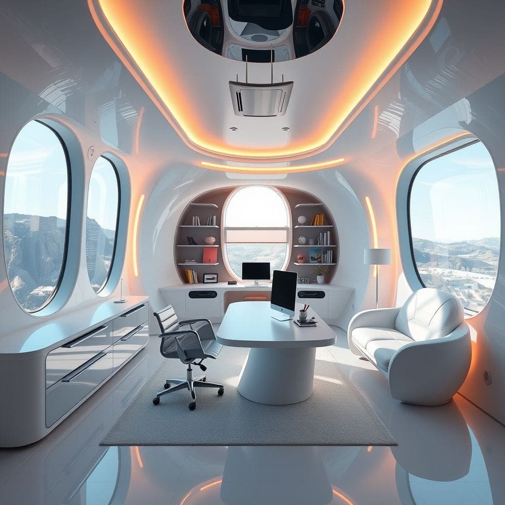 Futuristic Home Office design example 2