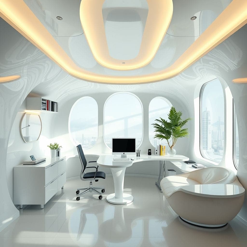 Futuristic Home Office design example 3