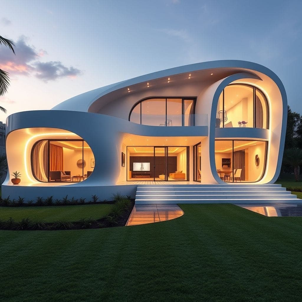 Futuristic House Exterior design example 3