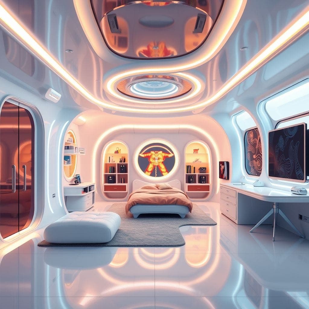Futuristic Kids Room design example 1