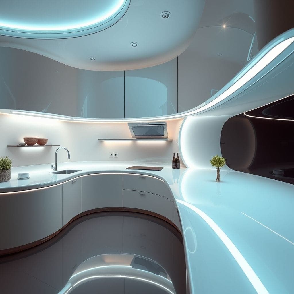 Futuristic Kitchen design example 1