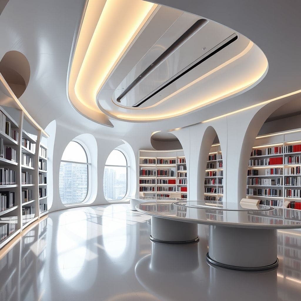 Futuristic Library design example 1