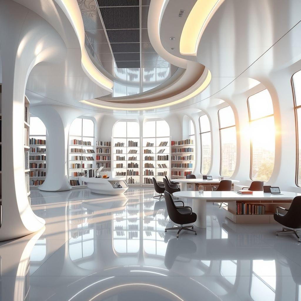 Futuristic Library design example 4