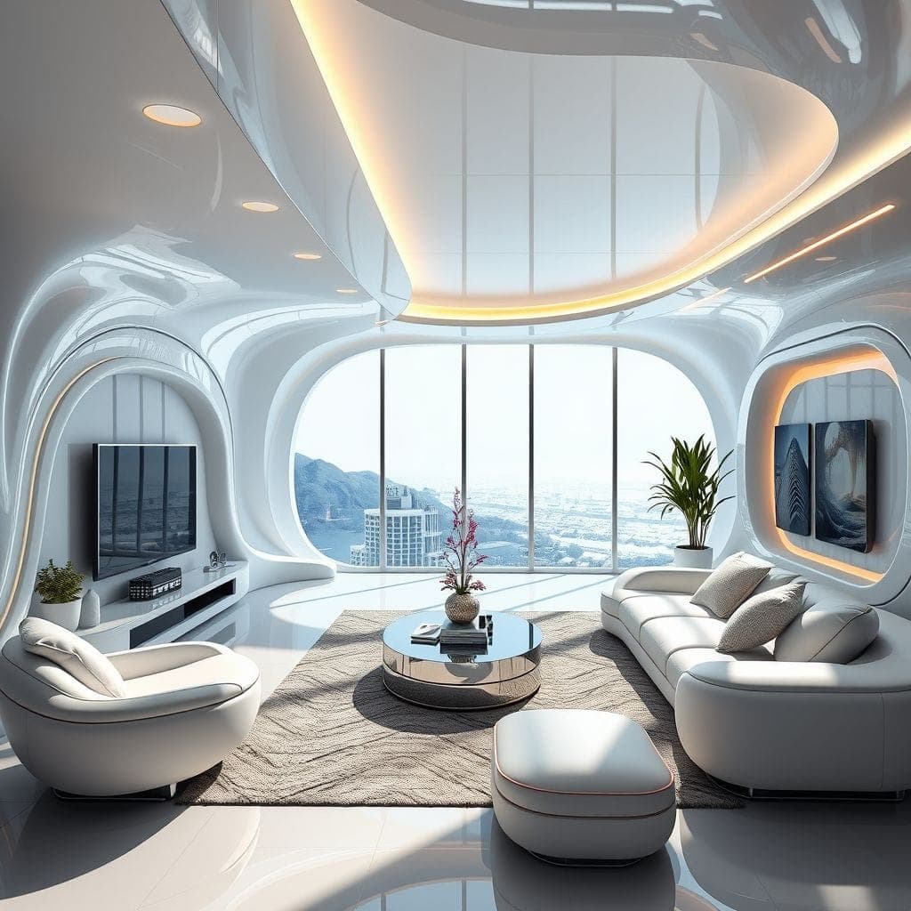 Futuristic Living Room design example 2