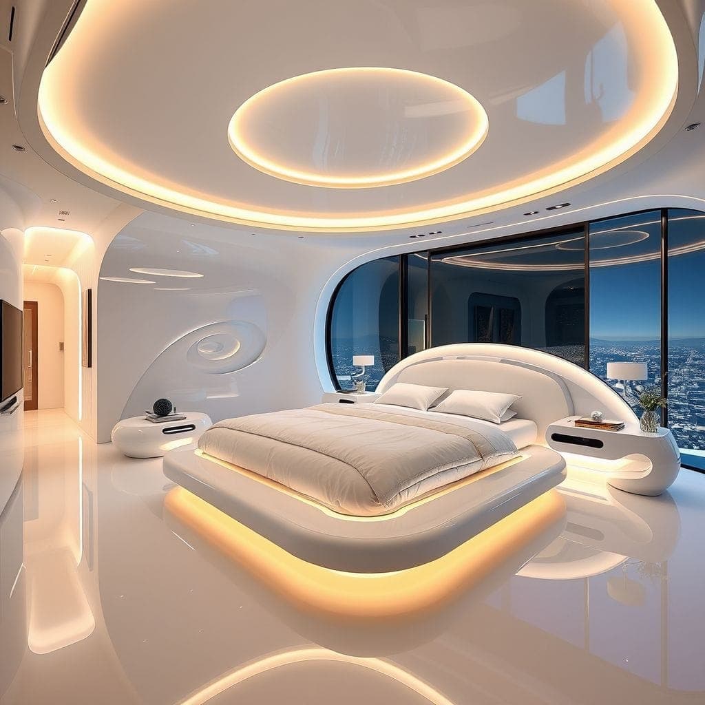 Futuristic Master Bedroom design example 4