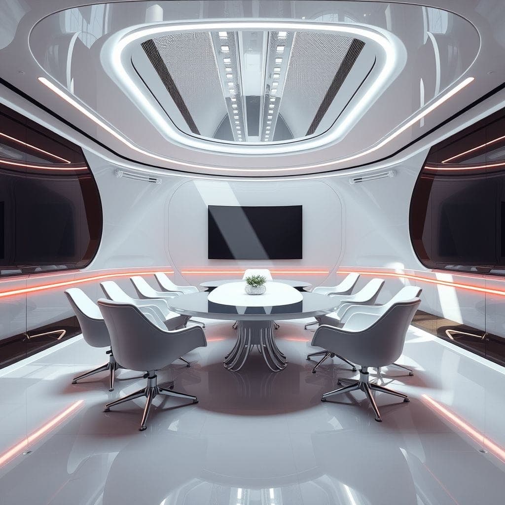 Futuristic Meeting Room design example 1
