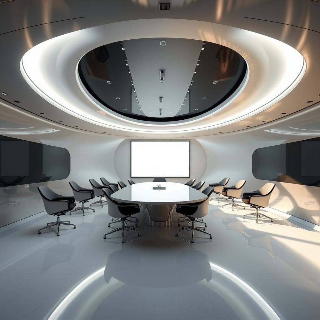 Futuristic Meeting Room design example 2