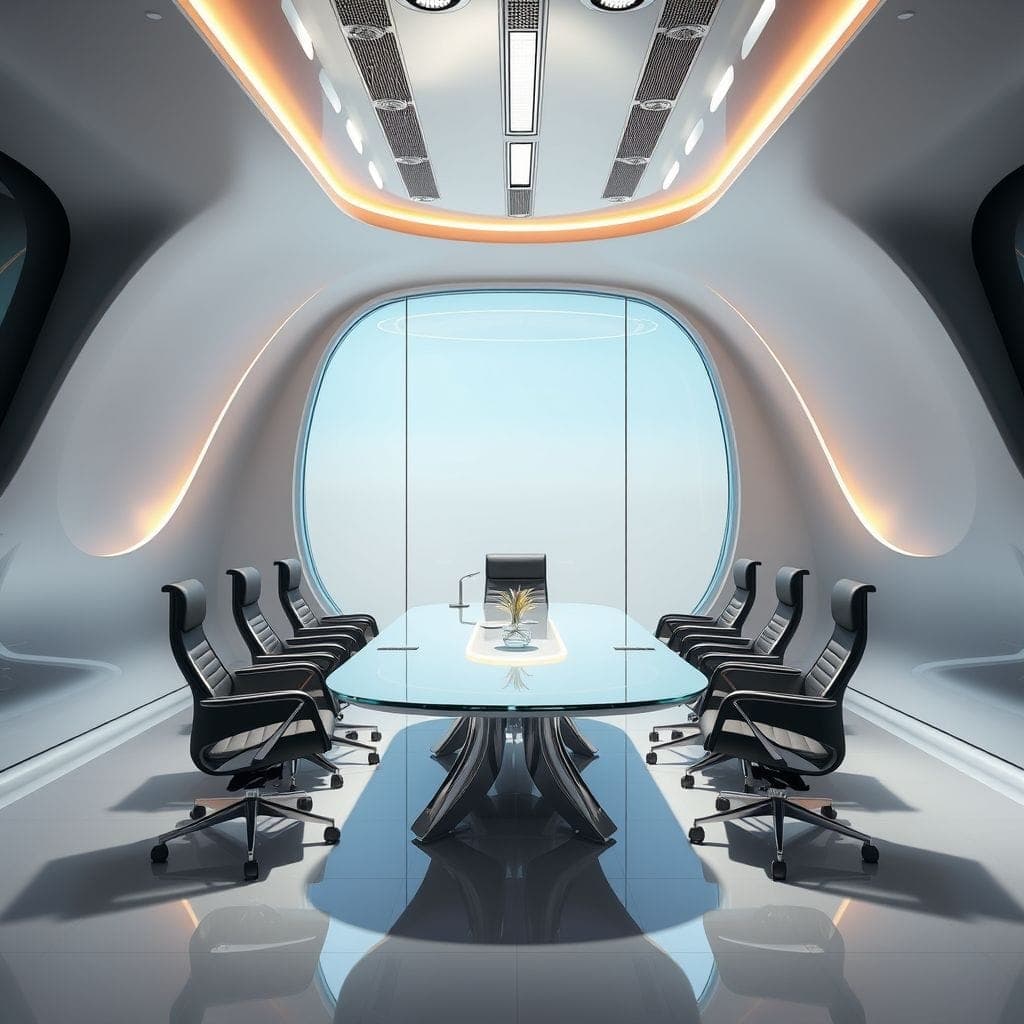 Futuristic Meeting Room design example 3