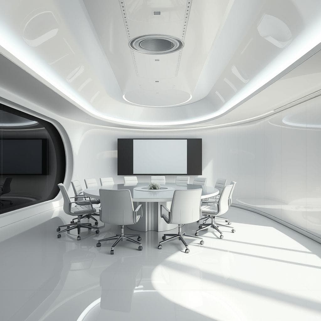 Futuristic Meeting Room design example 4