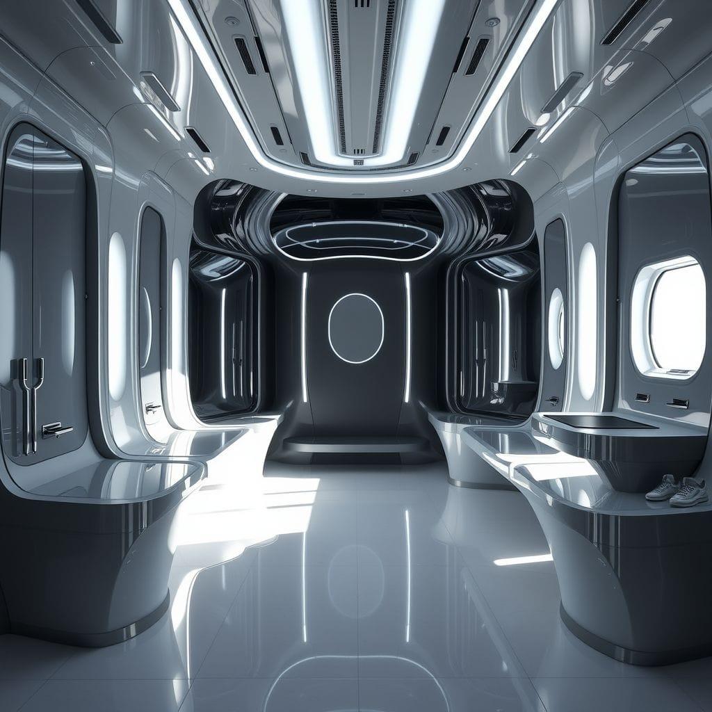 Futuristic Mudroom design example 4