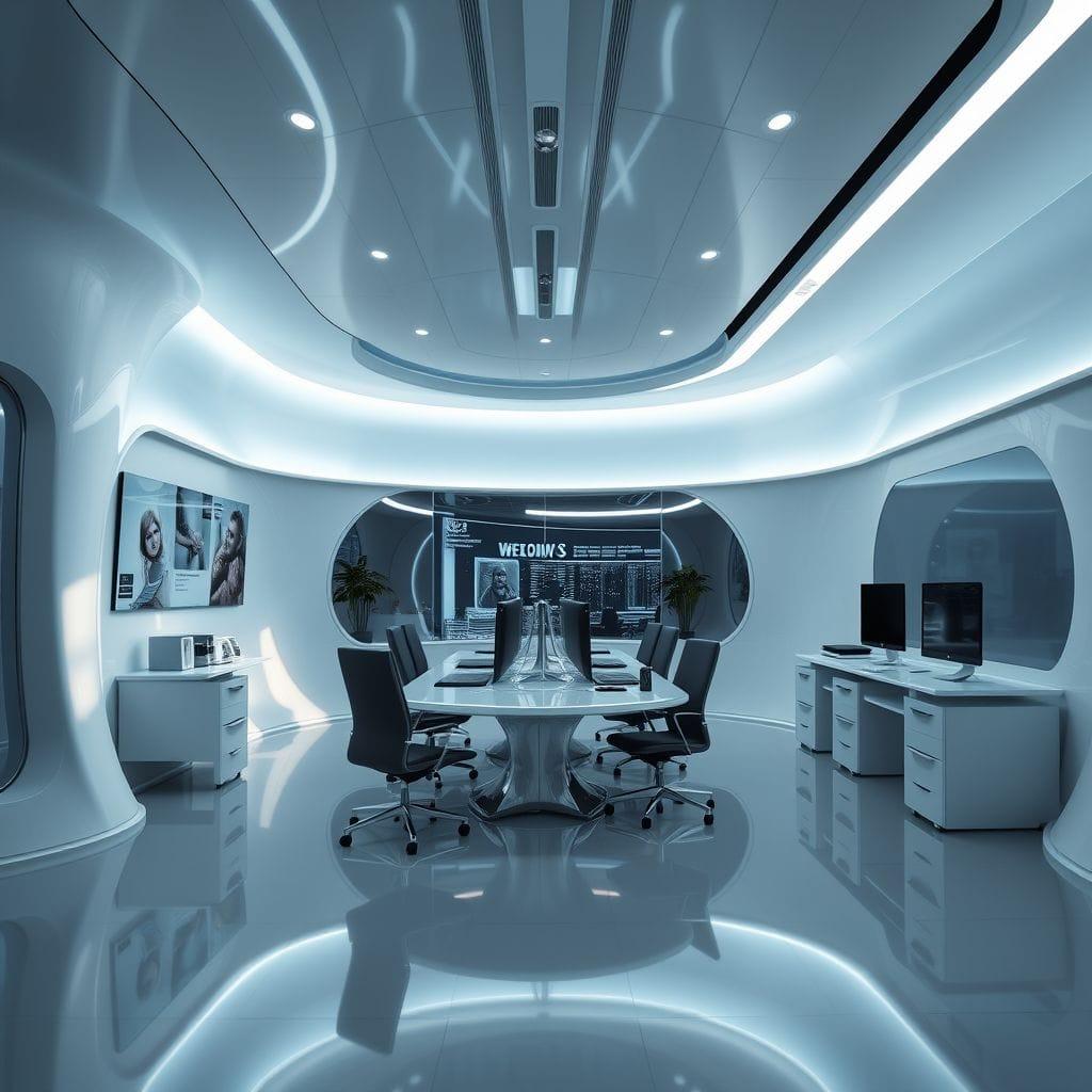 Futuristic Office design example 3