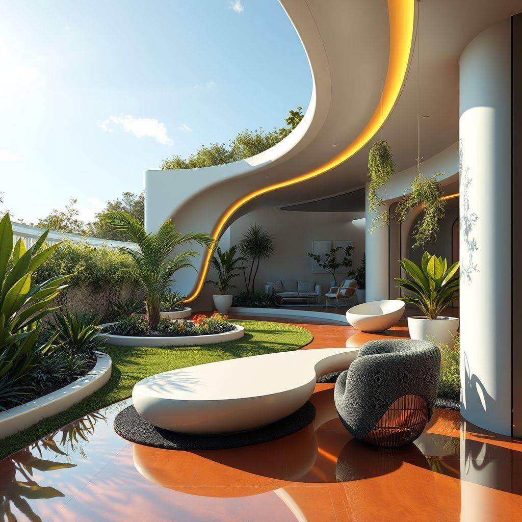 Futuristic Outdoor Garden design example 4