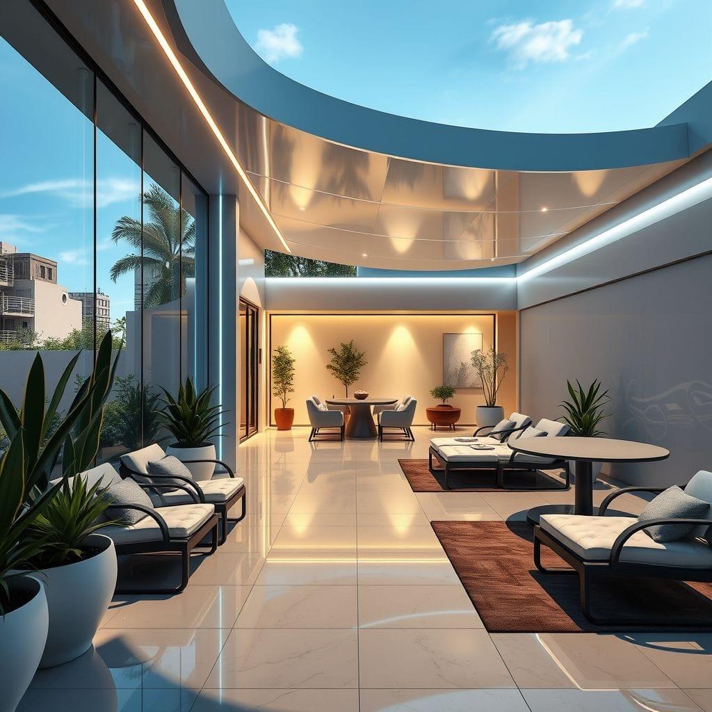 Futuristic Outdoor Patio design example 1