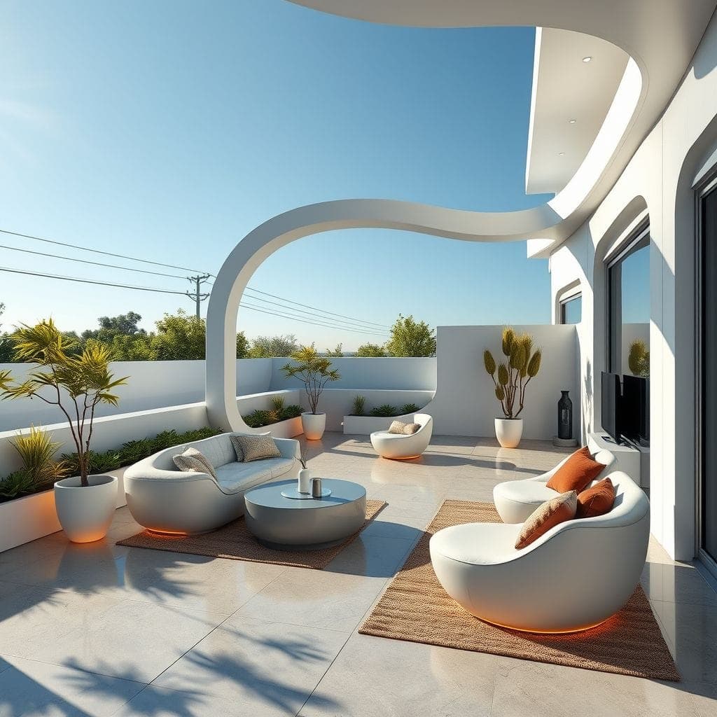 Futuristic Outdoor Patio design example 2