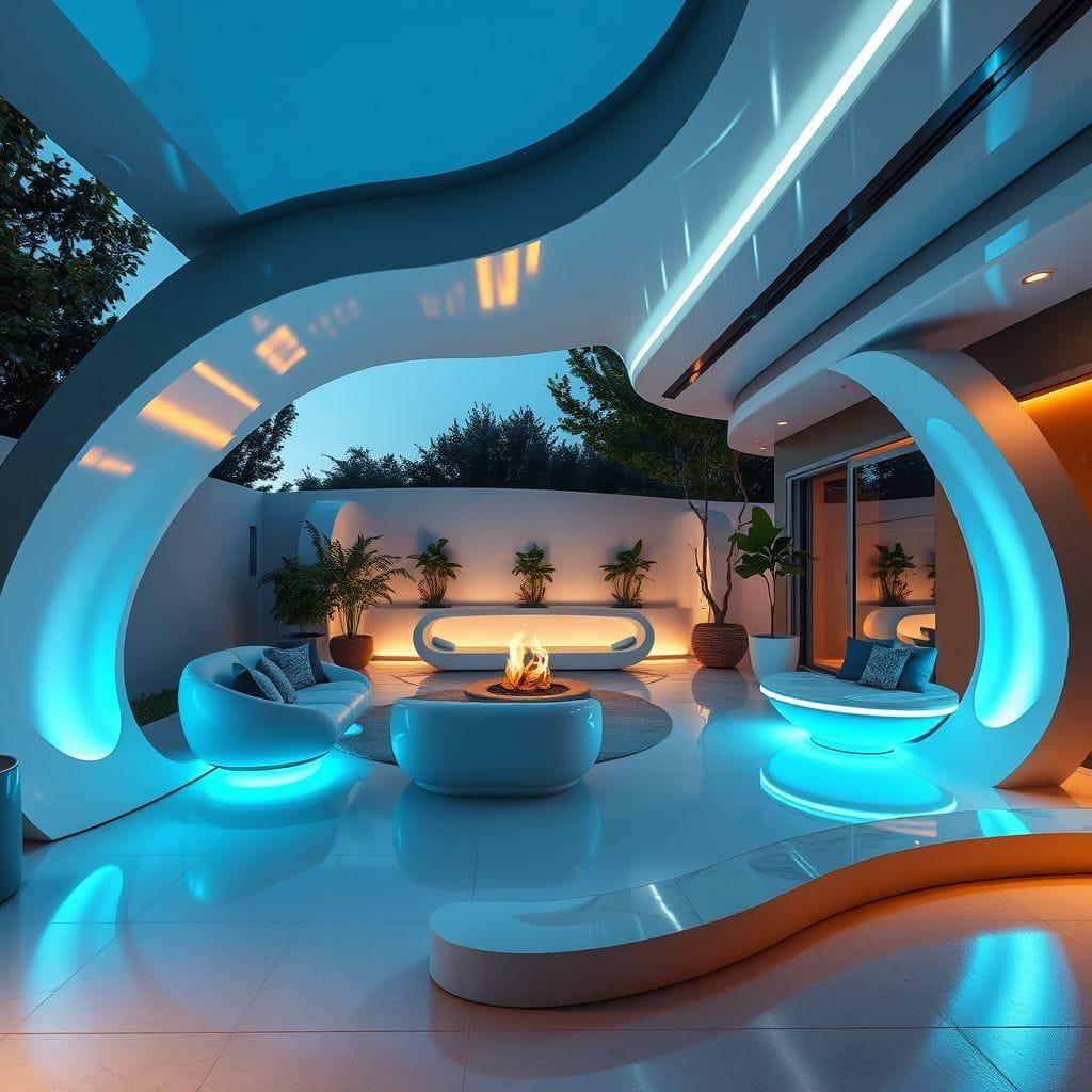 Futuristic Outdoor Patio design example 3