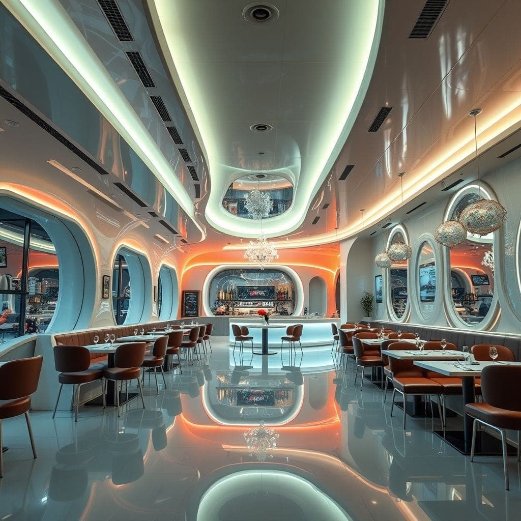Futuristic Restaurant design example 1
