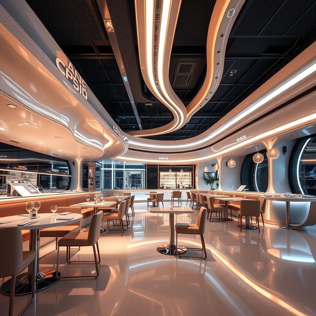Futuristic Restaurant design example 2