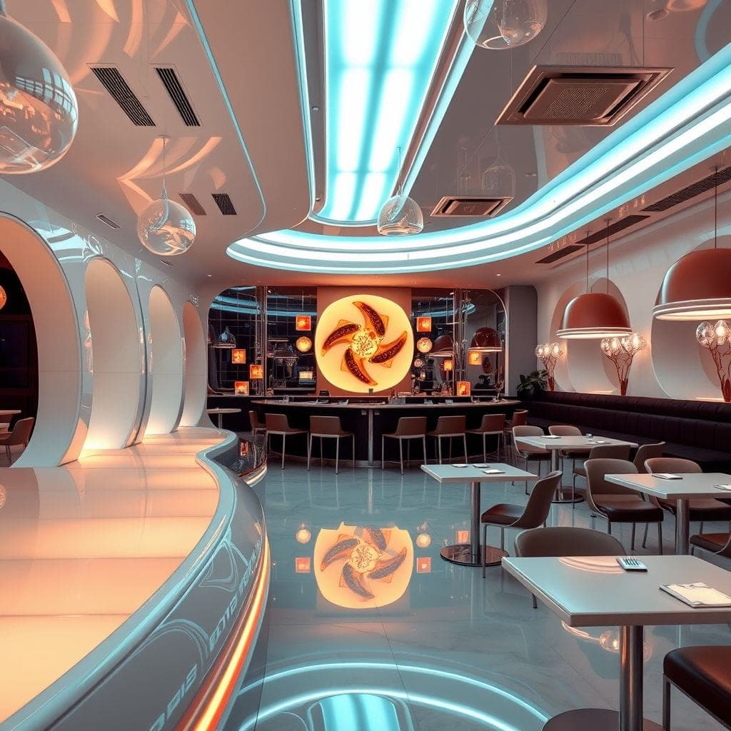 Futuristic Restaurant design example 4