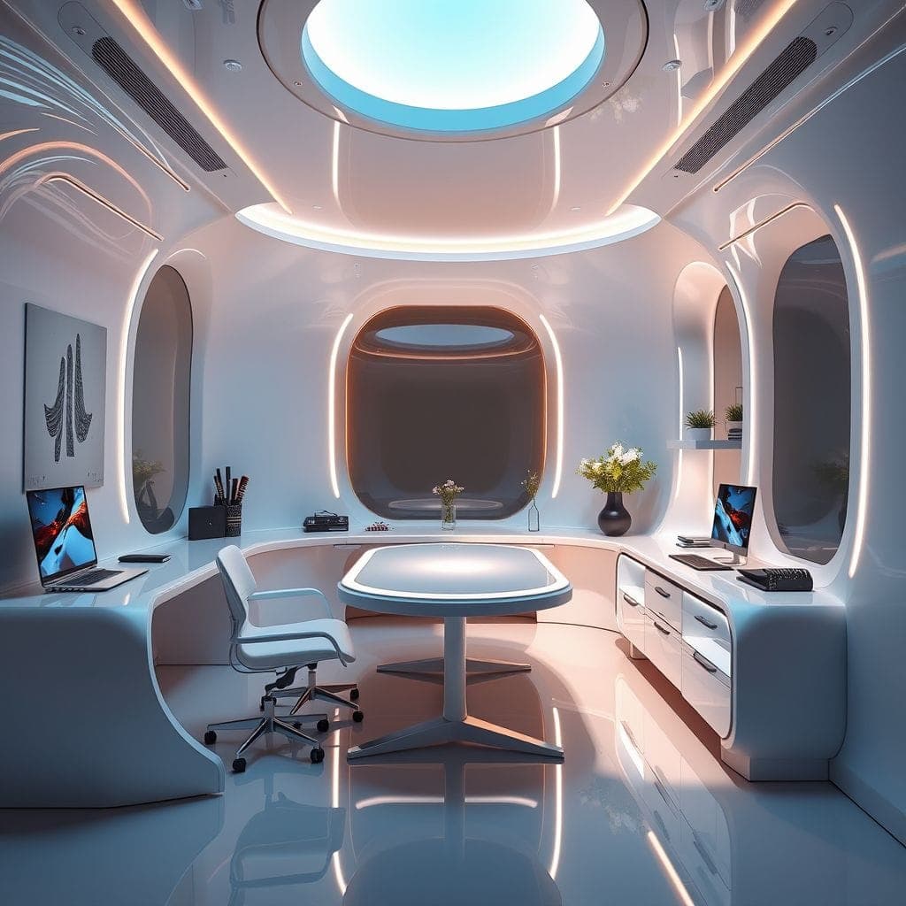 Futuristic Study Room design example 1