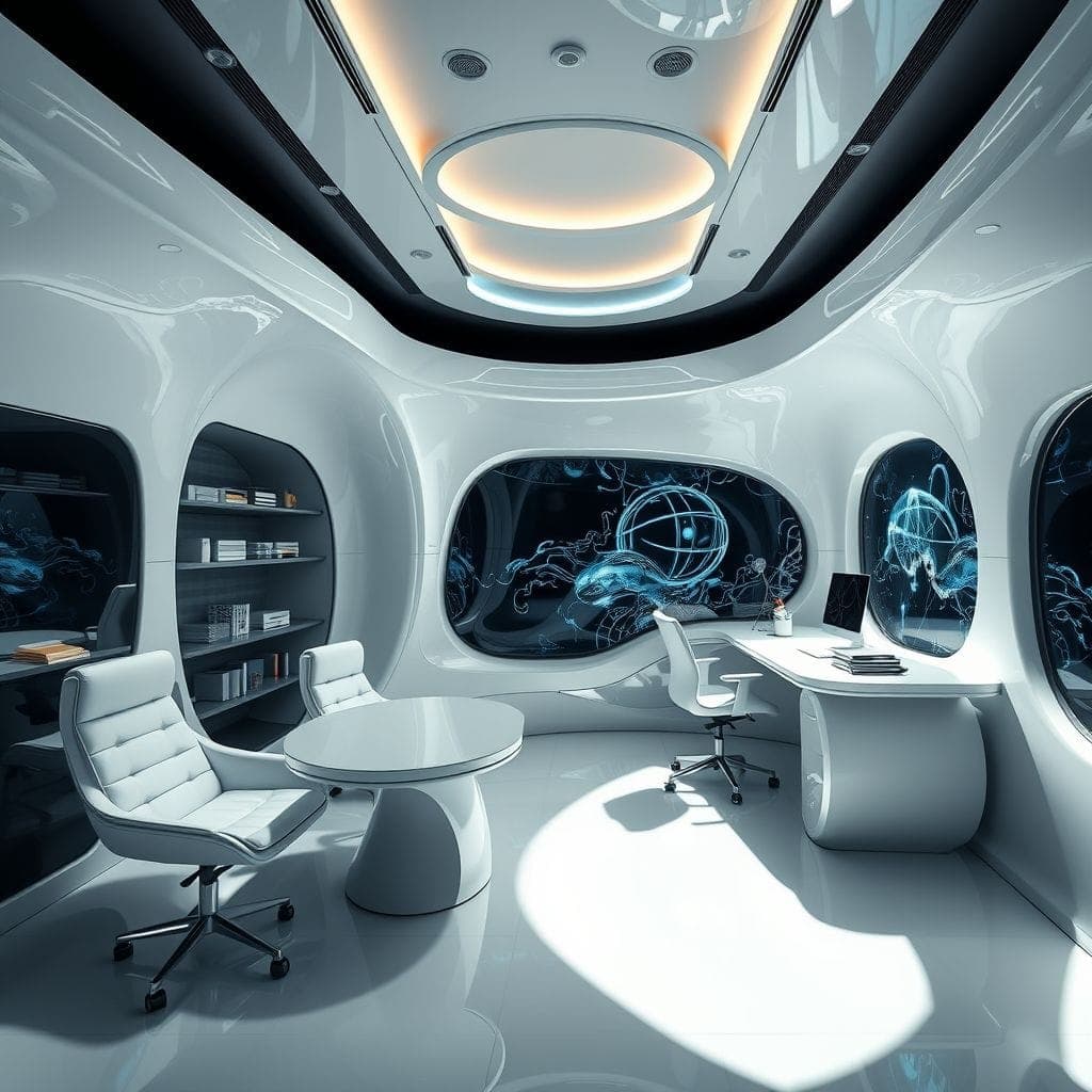 Futuristic Study Room design example 3