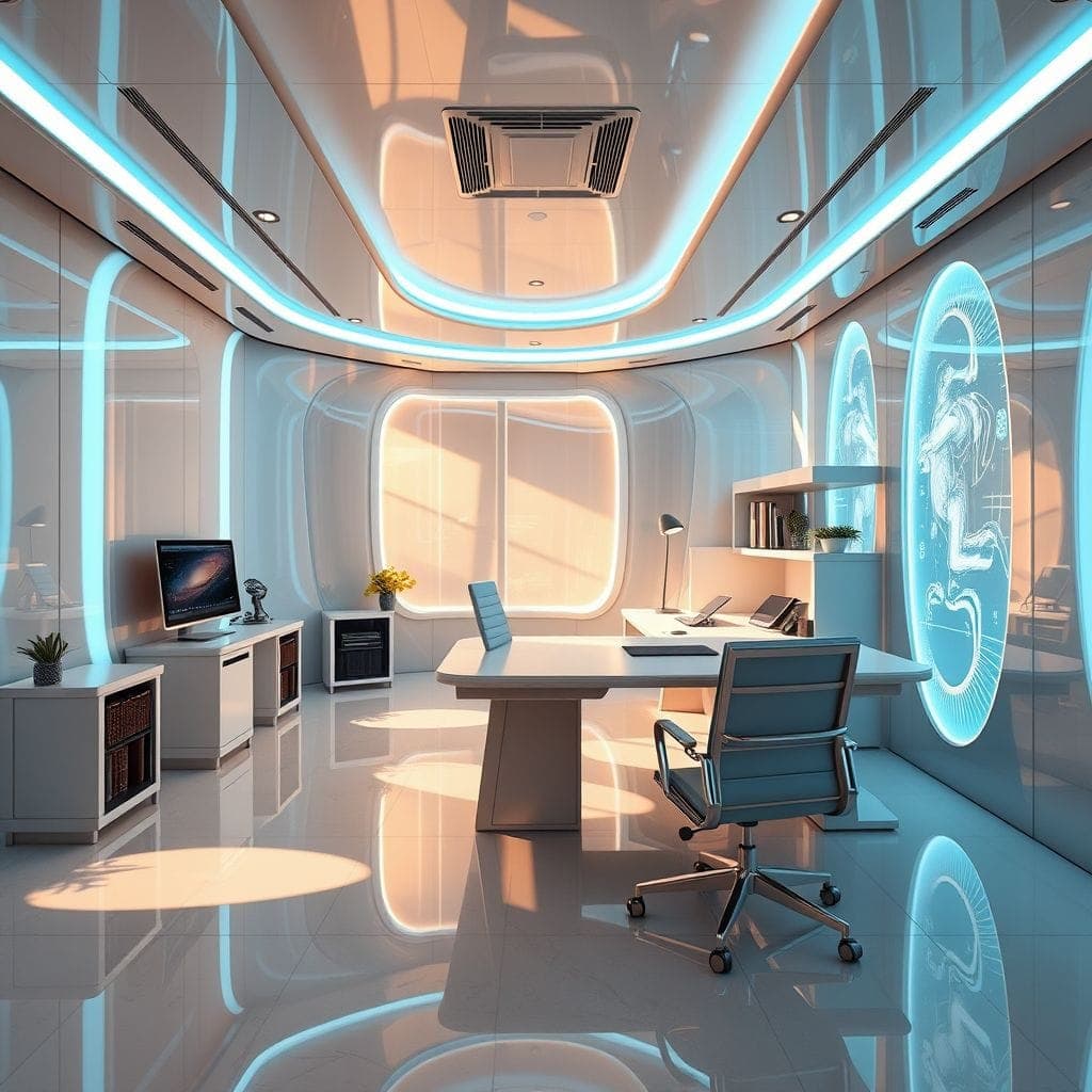 Futuristic Study Room design example 4