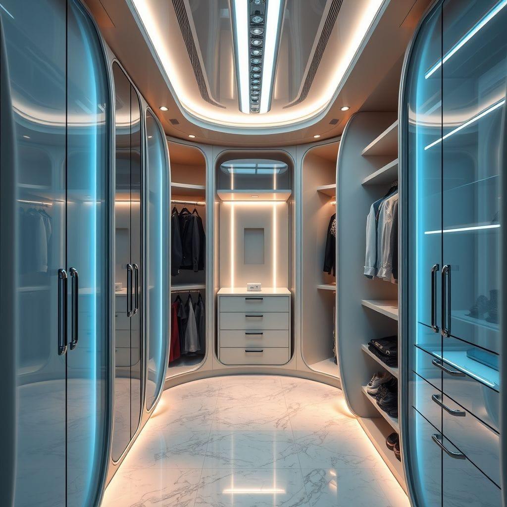 Futuristic Walk-in Closet design example 2