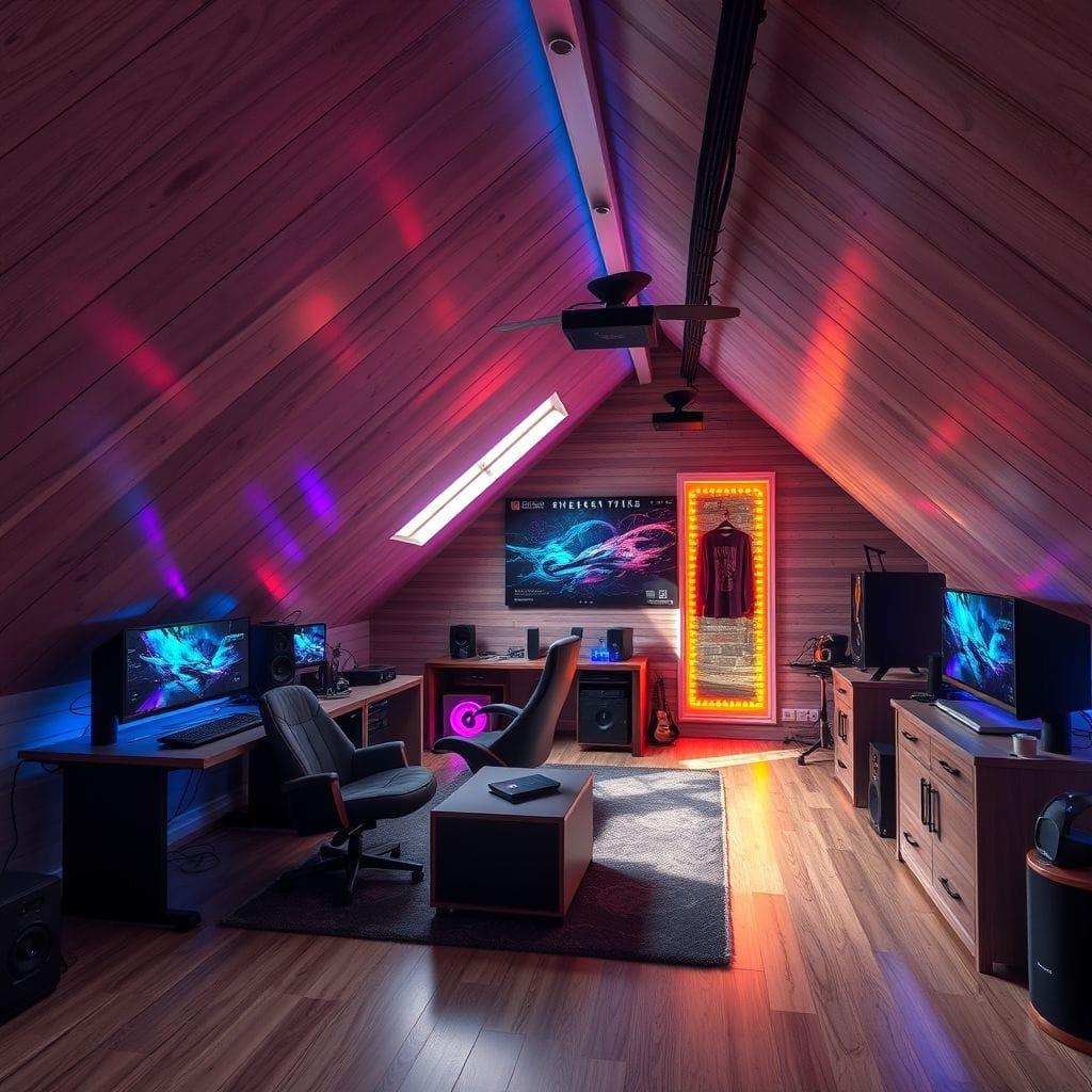 Gaming Room Attic design example 2