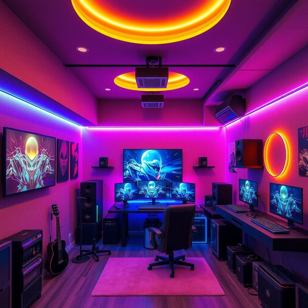Gaming Room Basement design example 1