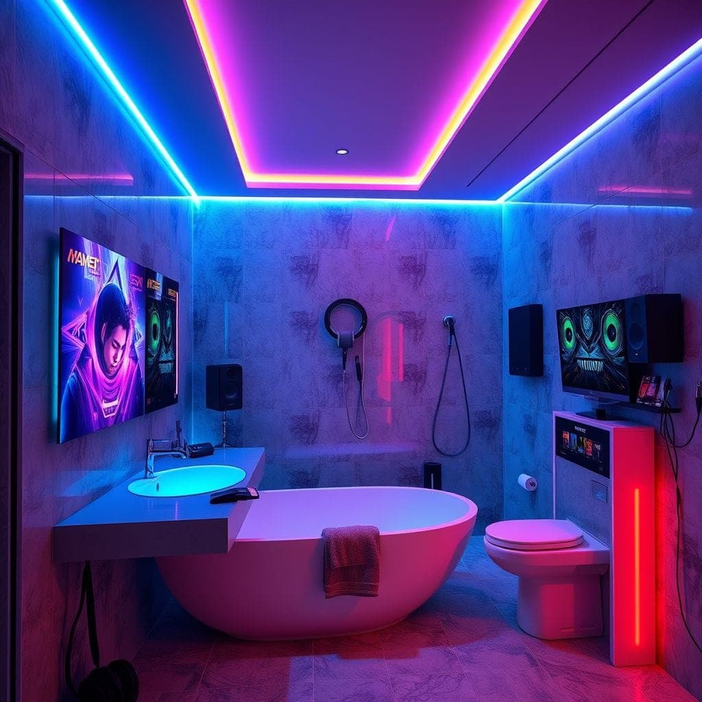Gaming Room Bathroom design example 4