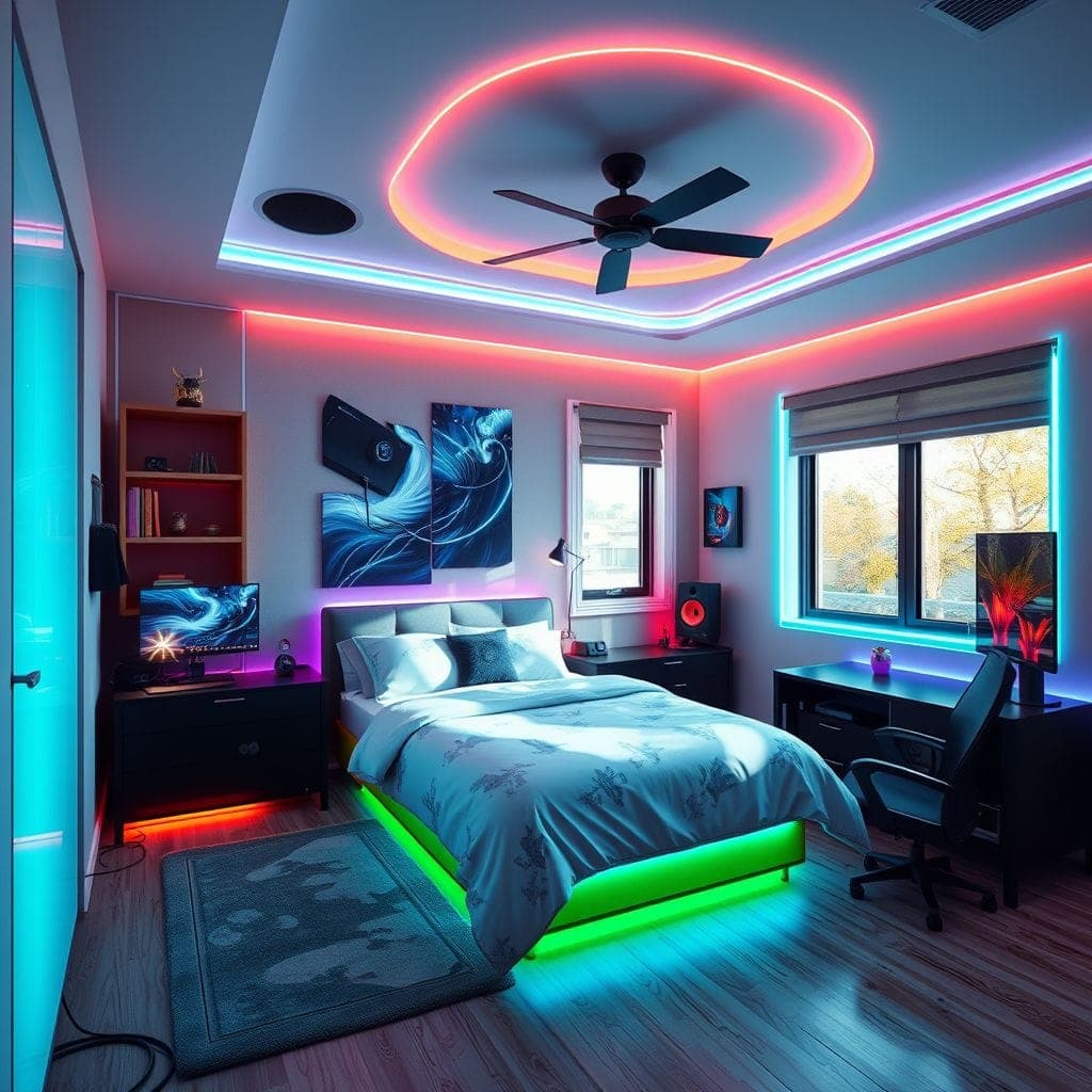 Gaming Room Bedroom design example 4