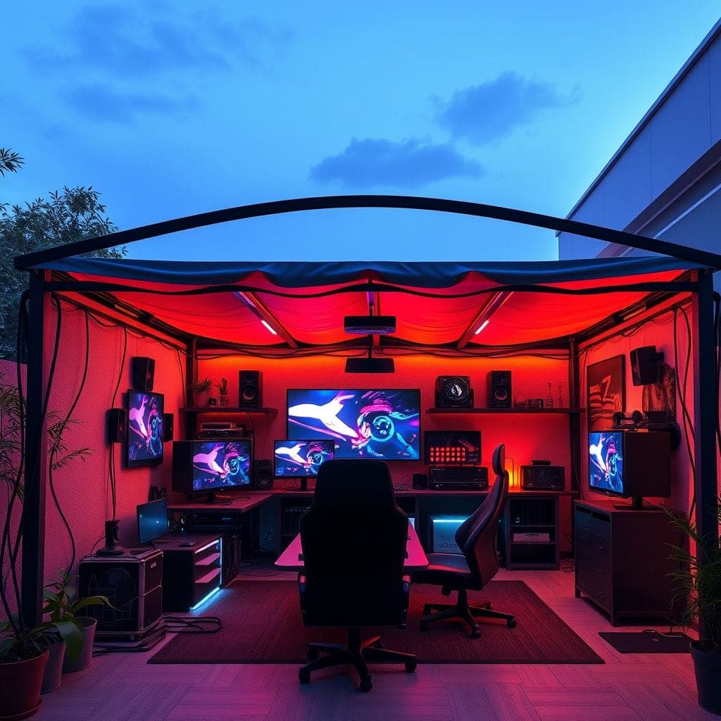 Gaming Room Carport design example 3
