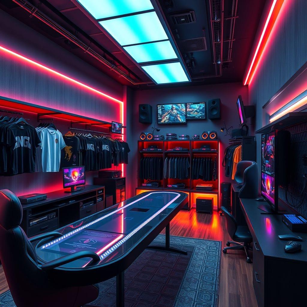 Gaming Room Clothing Store design example 1