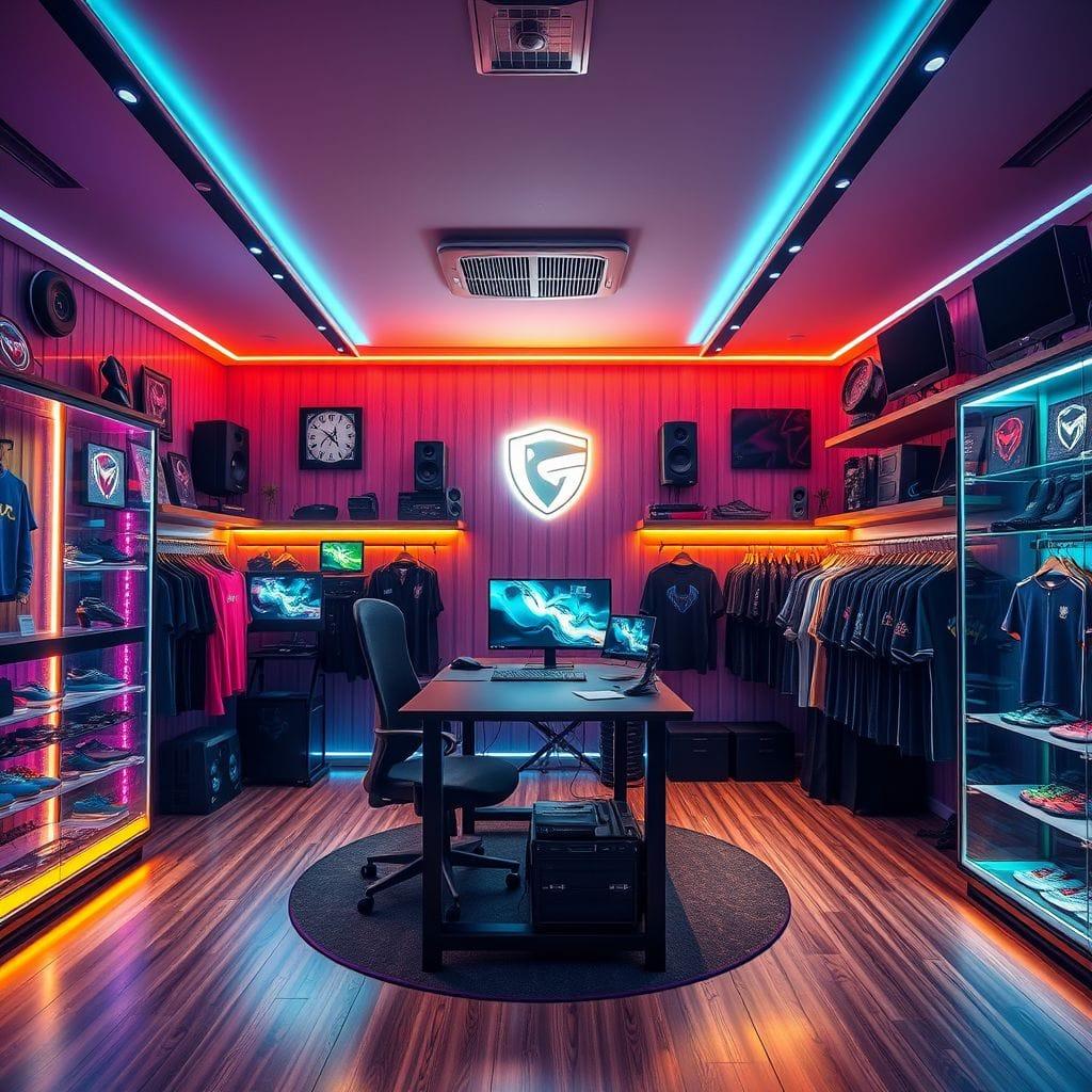 Gaming Room Clothing Store design example 3
