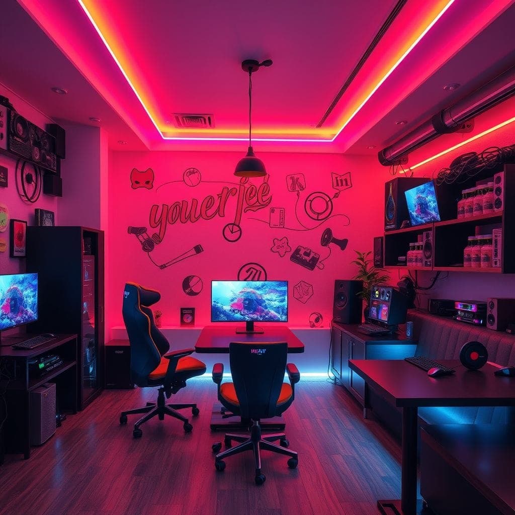 Gaming Room Coffee Shop design example 1