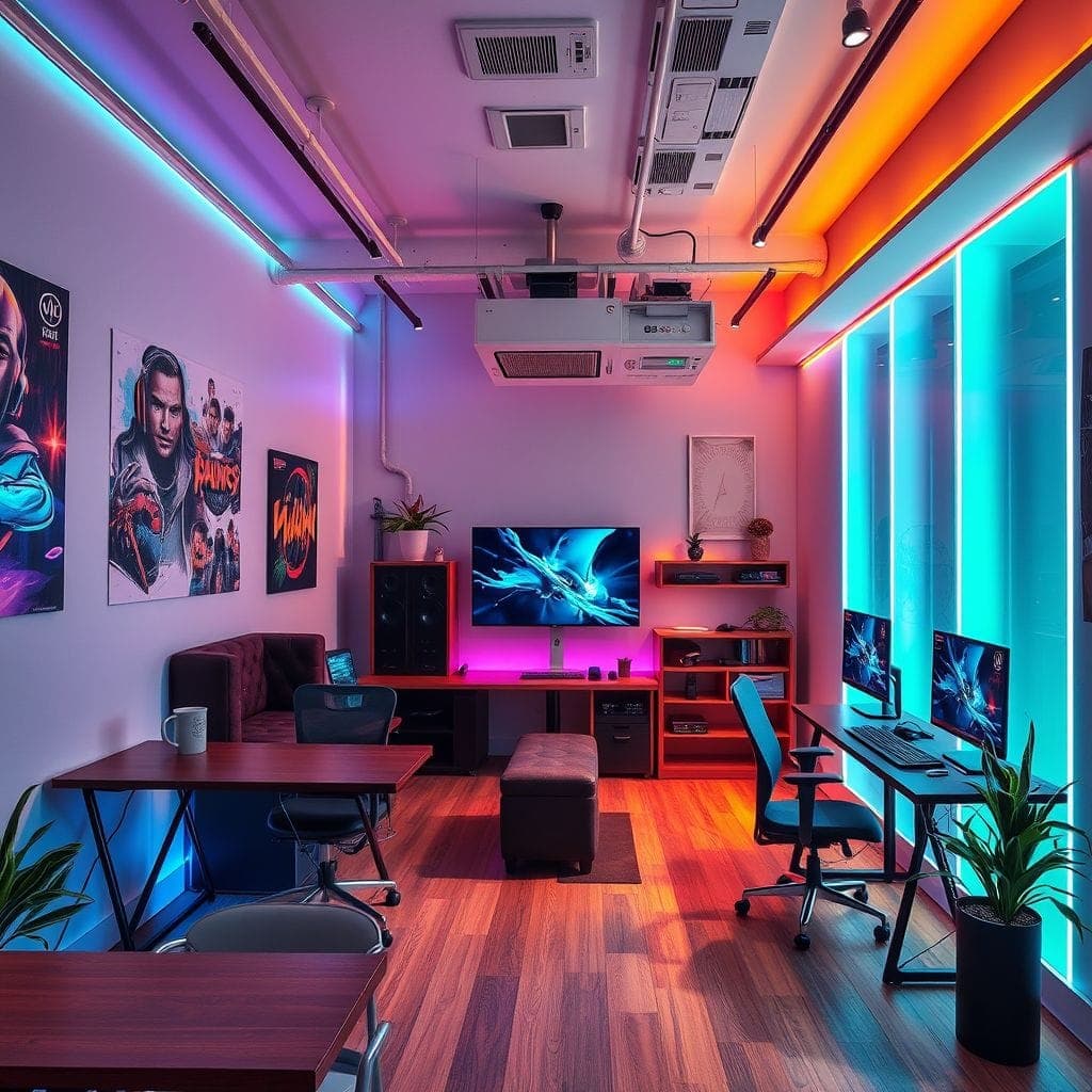 Gaming Room Coffee Shop design example 3