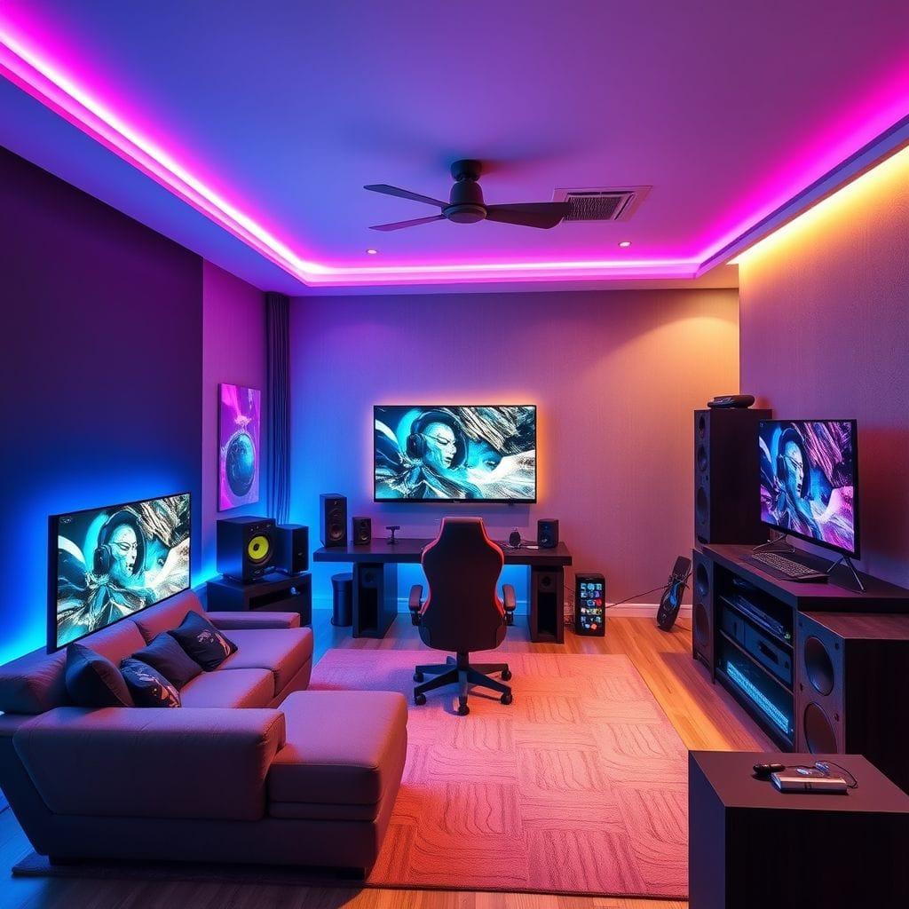 Gaming Room Entertainment Room design example 3
