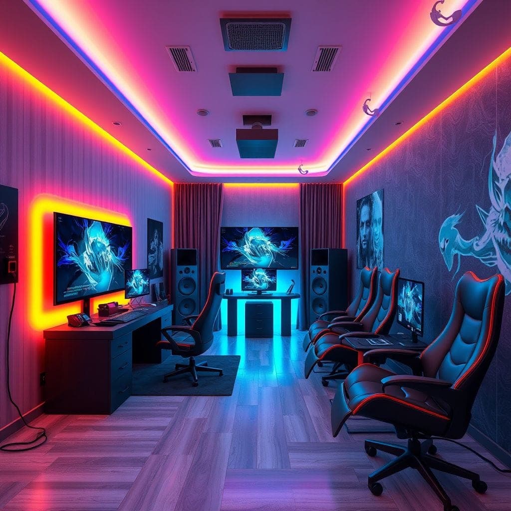 Gaming Room Game Room design example 4