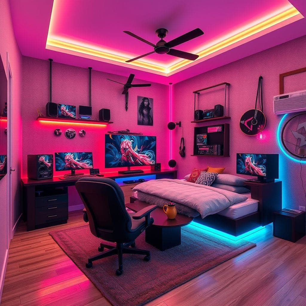 Gaming Room Guest Room design example 1