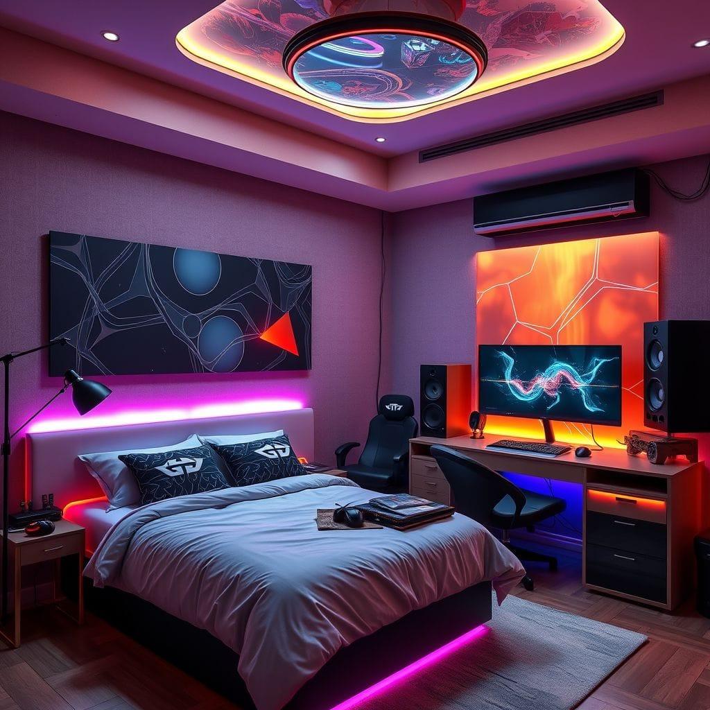 Gaming Room Guest Room design example 3
