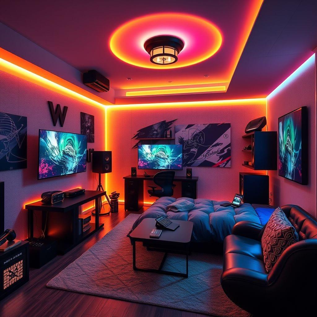 Gaming Room Guest Room design example 4