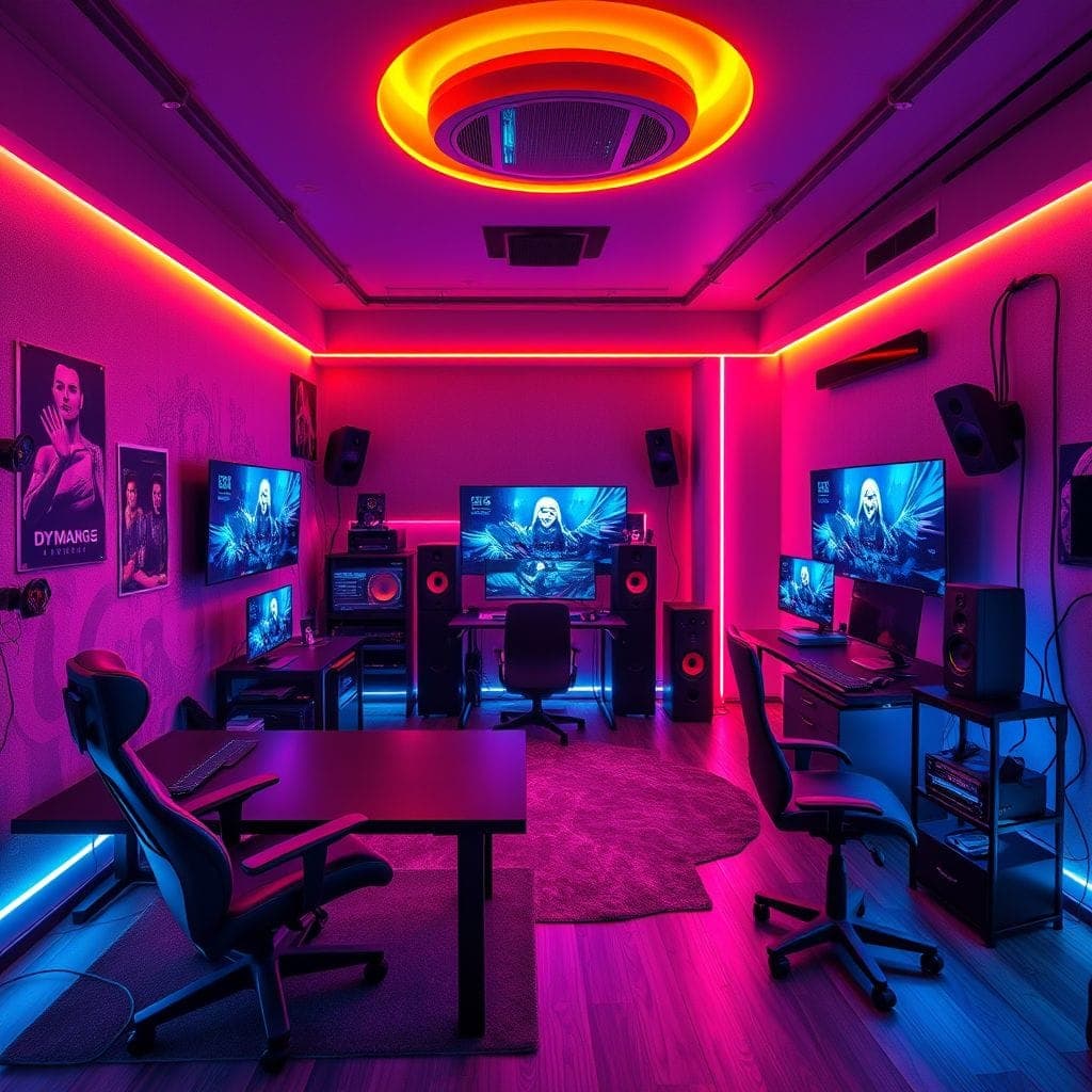 Gaming Room Gym design example 1