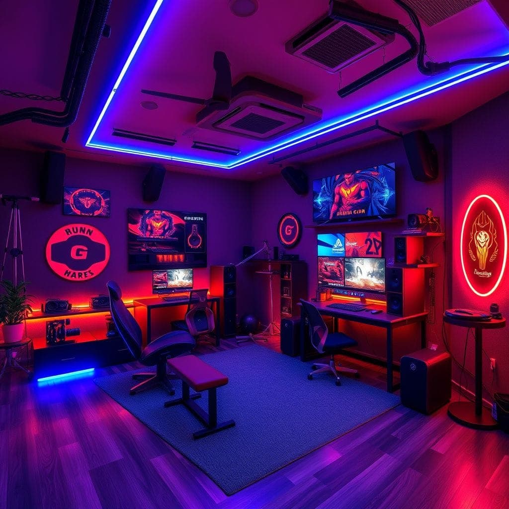 Gaming Room Gym design example 3