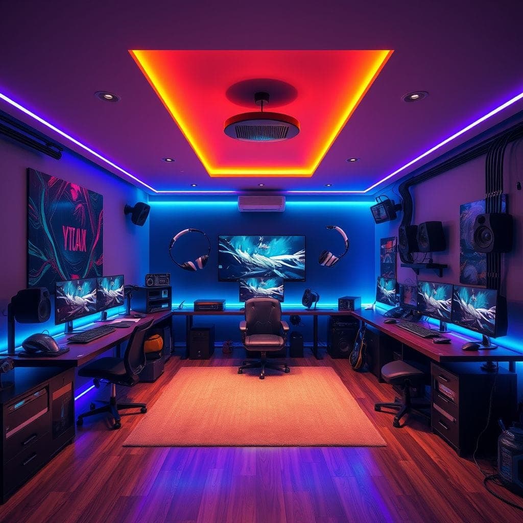 Gaming Room Gym design example 4