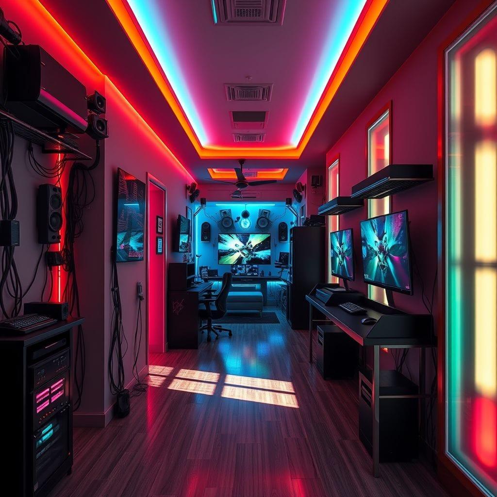 Gaming Room Hallway design example 1