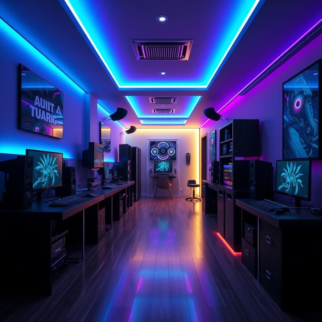 Gaming Room Hallway design example 2
